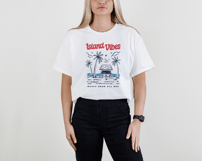 Happy Life Tee – Island Vibes Graphic Shirt
