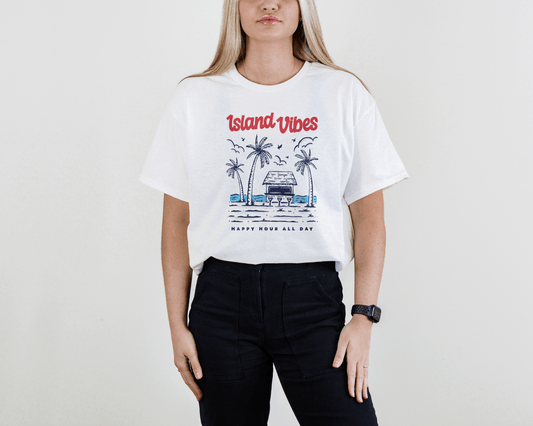 Happy Life Tee – Island Vibes Graphic Shirt