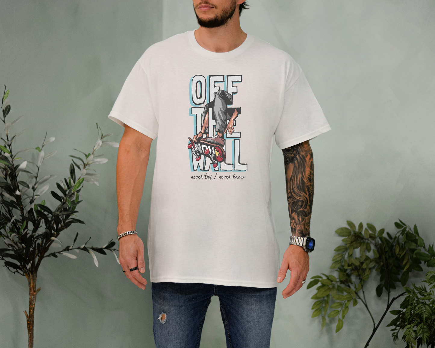 Skate Off the Wall Tee – Streetwear Graphic Shirt