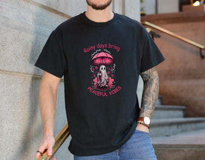 Rainy Day Vibes Tee – Cozy Umbrella Graphic Shirt