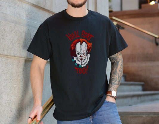 Evil Clown Face Tee – Dark Circus Horror Graphic Shirt