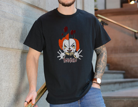 Wicked Jester Tee – Gothic Carnival Horror Shirt