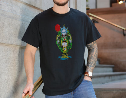 Balloon Horror Portal Tee – Cartoon Crossover Creepy Clown Shirt