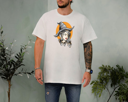 Witching Hour Tee – Mystical Sorceress Graphic Shirt