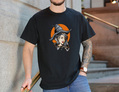 Witching Hour Tee – Mystical Sorceress Graphic Shirt