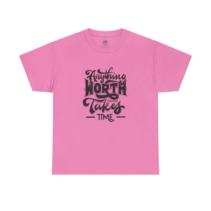 Worth Having White Tee – Motivational Gaming Shirt