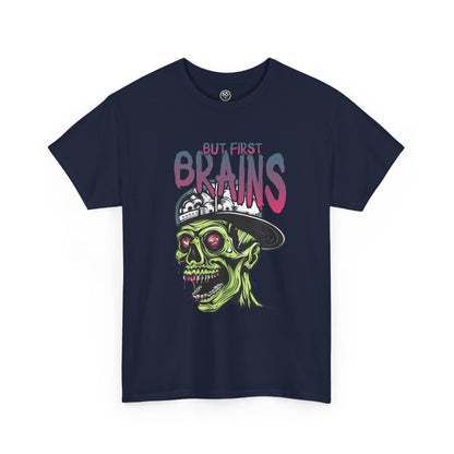First Brains Zombie Tee – Creepy Horror Undead Shirt
