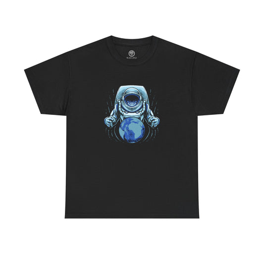 Astronaut Galaxy T-Shirt – Blue Cosmic Space Tee