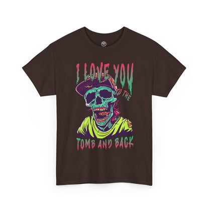 Love You to the Tomb and Back Zombie Tee – Colorful Undead Horror T-Shirt