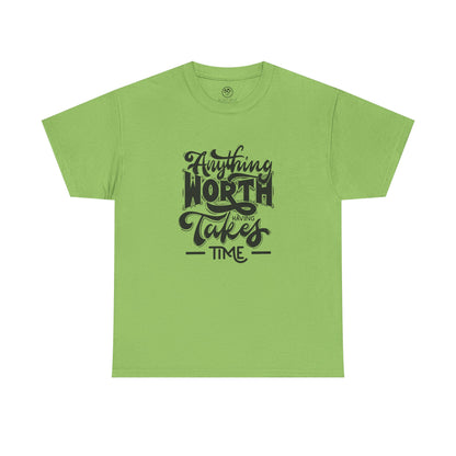 Worth Having White Tee – Motivational Gaming Shirt