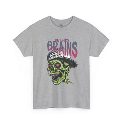 First Brains Zombie Tee – Creepy Horror Undead Shirt