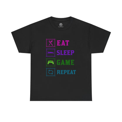 Eat Sleep Game Tee – Gamer Routine Shirt