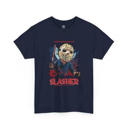 Slasher Night Tee – Retro Horror Villain Graphic Shirt