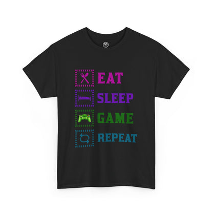 Eat Sleep Game Tee – Gamer Routine Shirt