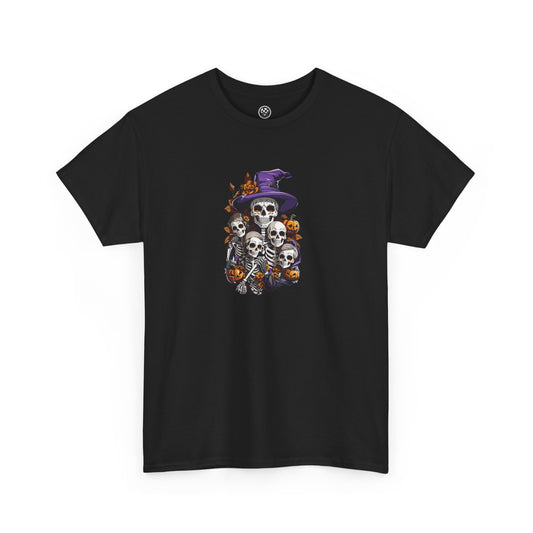 Haunted Skeleton Coven Tee – Witchy Halloween Graphic Shirt
