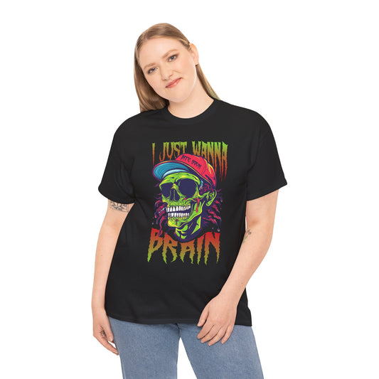Bite of Brains Zombie Tee – Scary Horror Halloween Shirt