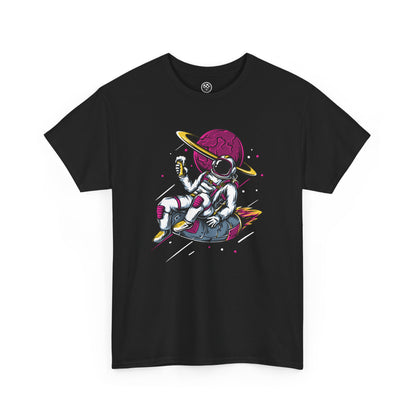 Colorful Astronaut Tee – Trendy Space Cotton Shirt