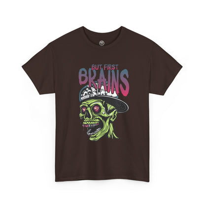 First Brains Zombie Tee – Creepy Horror Undead Shirt
