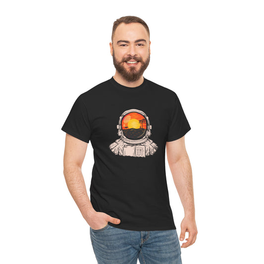 Astronaut Beach T-Shirt – Summer Space Explorer Tee