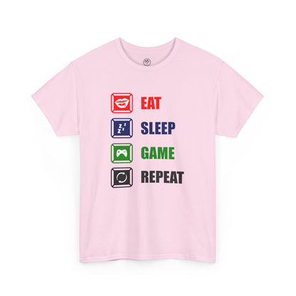 Eat Sleep Game Repeat Tee – Gamer Lifestyle Shirt