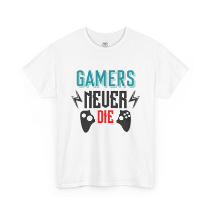 Gamers Never Die Tee – Cool Gaming Shirt