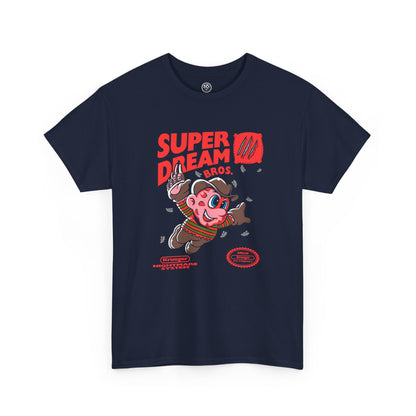 Super Dream Bro Tee – Retro Gamer Horror Mashup Shirt