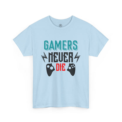 Gamers Never Die Tee – Cool Gaming Shirt