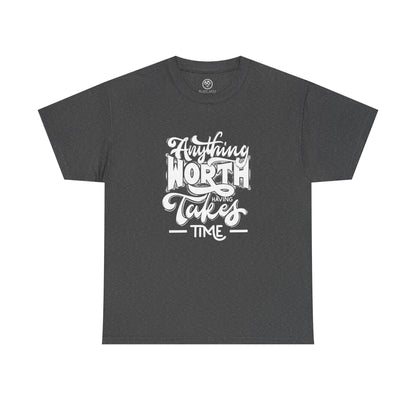 Worth Having Black Tee – Motivational Gaming Shirt