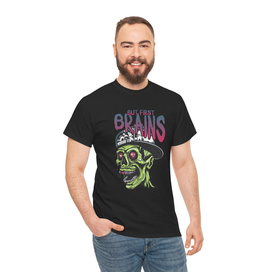 First Brains Zombie Tee – Creepy Horror Undead Shirt