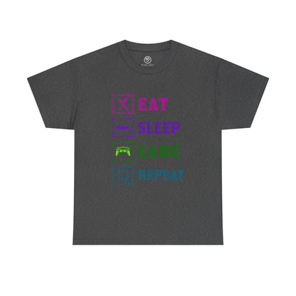 Eat Sleep Game Tee – Gamer Routine Shirt