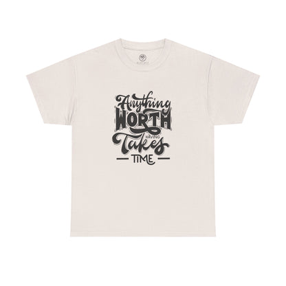 Worth Having White Tee – Motivational Gaming Shirt