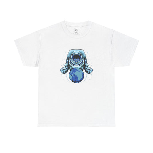 Astronaut Galaxy T-Shirt – Blue Cosmic Space Tee